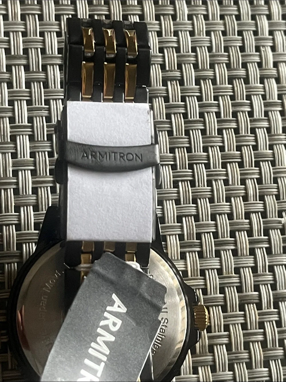 Armitron Black and Gold Two-Tone Men's Watch